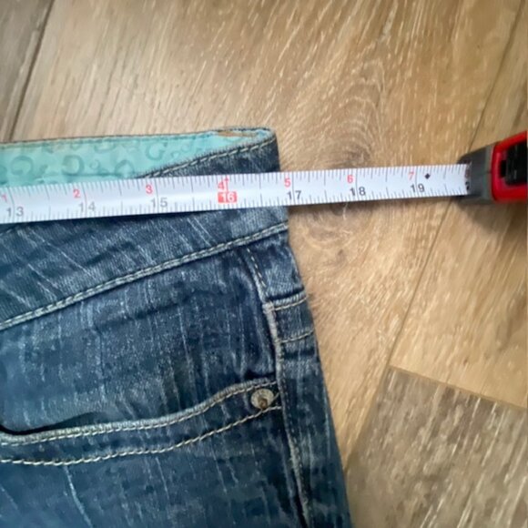 Guess Jeans Women’s Size 30 Bootcut Low Rise Modele Embroidered Pocket Denim - Picture 3 of 9